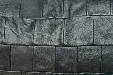 Pattern of dark gray soft leather