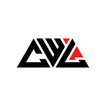 CWL triangle letter logo design with triangle shape. CWL triangle logo design monogram. CWL triangle vector logo template with red color. CWL triangular logo Simple, Elegant, and Luxurious Logo...