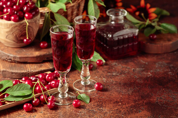 Cherry liquor and ripe juicy berries.
