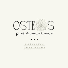Obraz premium Vintage Flower logo template illustration for branding