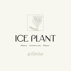 Vintage Flower logo template illustration for branding