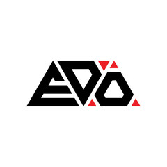EDO triangle letter logo design with triangle shape. EDO triangle logo design monogram. EDO triangle vector logo template with red color. EDO triangular logo Simple, Elegant, and Luxurious Logo...
