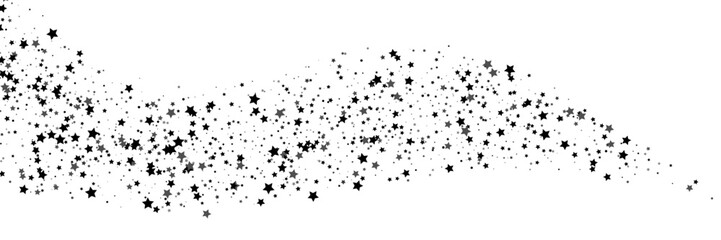 Shooting stars confetti. Black, white colors. Festive background. Abstract texture on a white background. Design element. Vector illustration, eps 10.