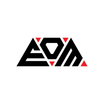 EOM triangle letter logo design with triangle shape. EOM triangle logo design monogram. EOM triangle vector logo template with red color. EOM triangular logo Simple, Elegant, and Luxurious Logo...