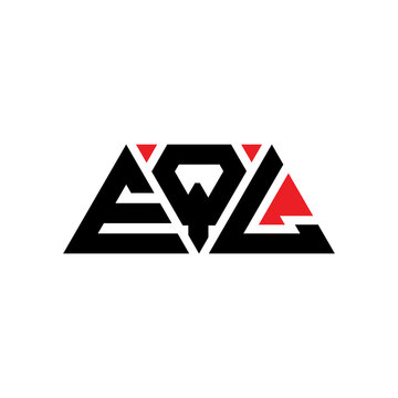 EQL triangle letter logo design with triangle shape. EQL triangle logo design monogram. EQL triangle vector logo template with red color. EQL triangular logo Simple, Elegant, and Luxurious Logo...