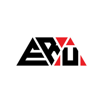 ERU triangle letter logo design with triangle shape. ERU triangle logo design monogram. ERU triangle vector logo template with red color. ERU triangular logo Simple, Elegant, and Luxurious Logo...