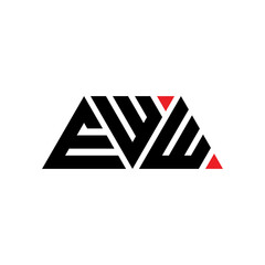 EWW triangle letter logo design with triangle shape. EWW triangle logo design monogram. EWW triangle vector logo template with red color. EWW triangular logo Simple, Elegant, and Luxurious Logo...