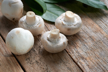 Raw mushrooms