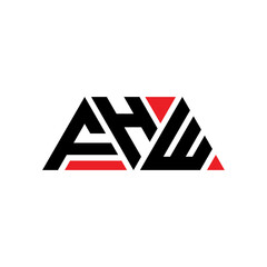 FHW triangle letter logo design with triangle shape. FHW triangle logo design monogram. FHW triangle vector logo template with red color. FHW triangular logo Simple, Elegant, and Luxurious Logo...
