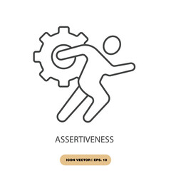 assertiveness icons  symbol vector elements for infographic web