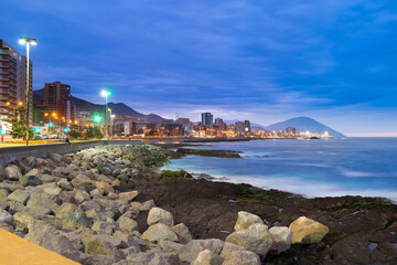 Panoramic view of the coastline of Antofagasta, know as the Pearl of the North and the biggest city...