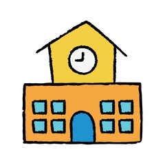 School hand-drawn icon vector graphic illustration