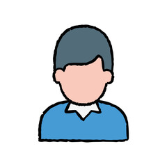 Student schoolboy hand-drawn icon vector graphic illustration