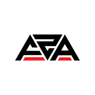 FZA triangle letter logo design with triangle shape. FZA triangle logo design monogram. FZA triangle vector logo template with red color. FZA triangular logo Simple, Elegant, and Luxurious Logo...