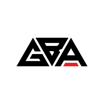 GBA triangle letter logo design with triangle shape. GBA triangle logo design monogram. GBA triangle vector logo template with red color. GBA triangular logo Simple, Elegant, and Luxurious Logo...