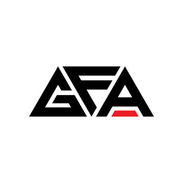GFA triangle letter logo design with triangle shape. GFA triangle logo design monogram. GFA triangle vector logo template with red color. GFA triangular logo Simple, Elegant, and Luxurious Logo...