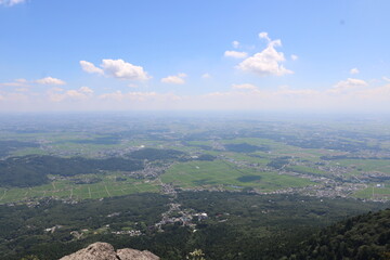 Naklejka premium 夏の茨城県の筑波山の登山