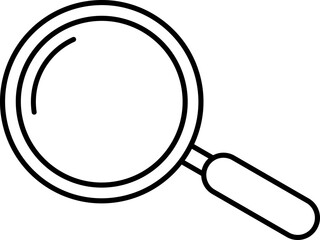 Vector Magnifying glass Icon isolated on white background. Search illustration
