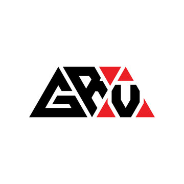 GRV triangle letter logo design with triangle shape. GRV triangle logo design monogram. GRV triangle vector logo template with red color. GRV triangular logo Simple, Elegant, and Luxurious Logo...