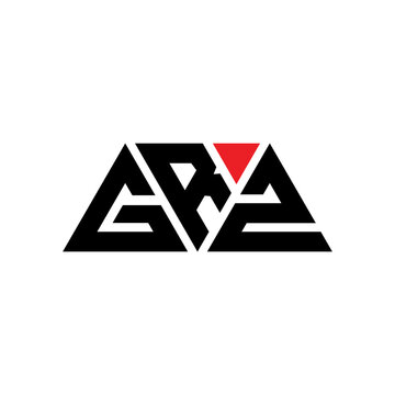 GRZ triangle letter logo design with triangle shape. GRZ triangle logo design monogram. GRZ triangle vector logo template with red color. GRZ triangular logo Simple, Elegant, and Luxurious Logo...