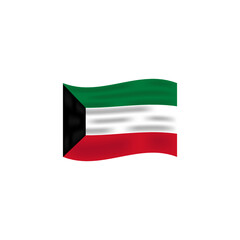 Kuwait flag clipart design vector isolated