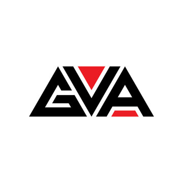 GVA triangle letter logo design with triangle shape. GVA triangle logo design monogram. GVA triangle vector logo template with red color. GVA triangular logo Simple, Elegant, and Luxurious Logo...
