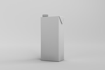 Cardboard container mockup on white background.
