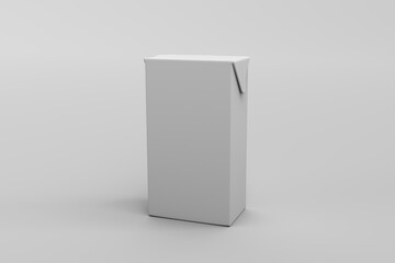 Cardboard container mockup on white background