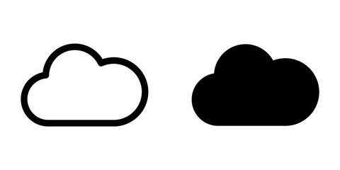 Cloud icon set. vector illustration