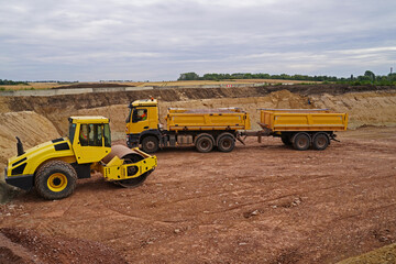 Preparation of the excavation pit for the construction of an abutment