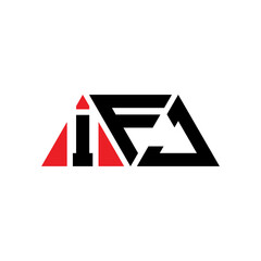 IFJ triangle letter logo design with triangle shape. IFJ triangle logo design monogram. IFJ triangle vector logo template with red color. IFJ triangular logo Simple, Elegant, and Luxurious Logo...