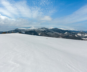 Winter snowy Carpathian mountains, Ukraine