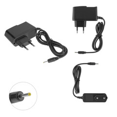laptop power adapter, laptop accessory, on white background, collage