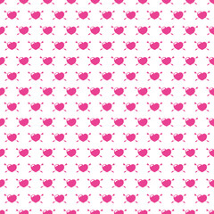 Seamless heart pierced by an arrow pattern for Valentine's day. Vector illustration