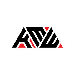 KMW triangle letter logo design with triangle shape. KMW triangle logo design monogram. KMW triangle vector logo template with red color. KMW triangular logo Simple, Elegant, and Luxurious Logo...
