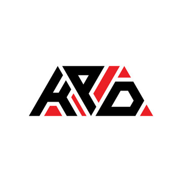 KPD triangle letter logo design with triangle shape. KPD triangle logo design monogram. KPD triangle vector logo template with red color. KPD triangular logo Simple, Elegant, and Luxurious Logo...