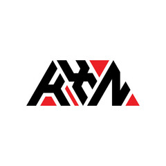 Obraz premium KXN triangle letter logo design with triangle shape. KXN triangle logo design monogram. KXN triangle vector logo template with red color. KXN triangular logo Simple, Elegant, and Luxurious Logo...