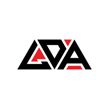 LDA triangle letter logo design with triangle shape. LDA triangle logo design monogram. LDA triangle vector logo template with red color. LDA triangular logo Simple, Elegant, and Luxurious Logo...