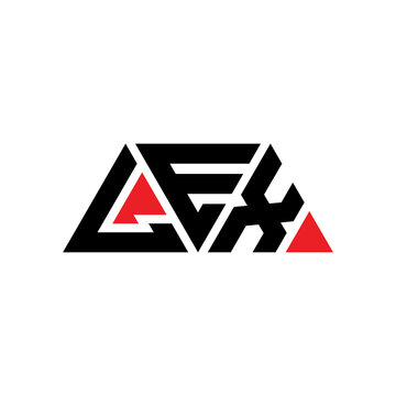 LEX triangle letter logo design with triangle shape. LEX triangle logo design monogram. LEX triangle vector logo template with LEd color. LEX triangular logo Simple, Elegant, and Luxurious Logo...