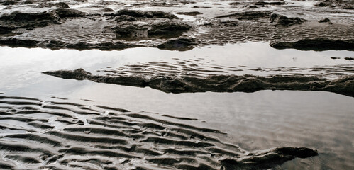 abstract sea background, wadden sea, mud flat
