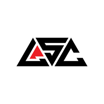 LSC triangle letter logo design with triangle shape. LSC triangle logo design monogram. LSC triangle vector logo template with red color. LSC triangular logo Simple, Elegant, and Luxurious Logo...
