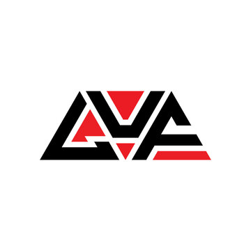 LUF triangle letter logo design with triangle shape. LUF triangle logo design monogram. LUF triangle vector logo template with red color. LUF triangular logo Simple, Elegant, and Luxurious Logo...