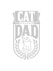 Cat Dad Lorbeerkranz Design 