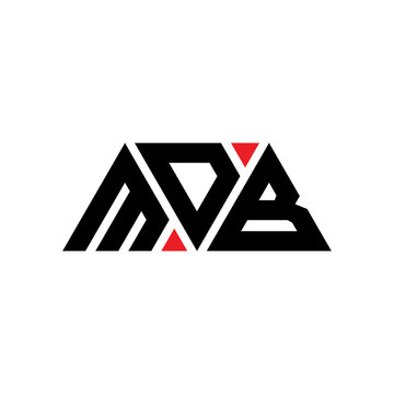 MDB triangle letter logo design with triangle shape. MDB triangle logo design monogram. MDB triangle vector logo template with red color. MDB triangular logo Simple, Elegant, and Luxurious Logo...