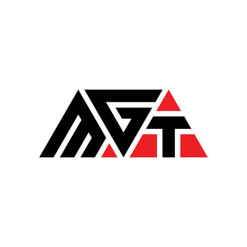 MGT triangle letter logo design with triangle shape. MGT triangle logo design monogram. MGT triangle vector logo template with red color. MGT triangular logo Simple, Elegant, and Luxurious Logo...