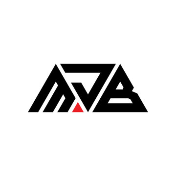 MJB triangle letter logo design with triangle shape. MJB triangle logo design monogram. MJB triangle vector logo template with red color. MJB triangular logo Simple, Elegant, and Luxurious Logo...
