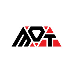 MOT triangle letter logo design with triangle shape. MOT triangle logo design monogram. MOT triangle vector logo template with red color. MOT triangular logo Simple, Elegant, and Luxurious Logo...