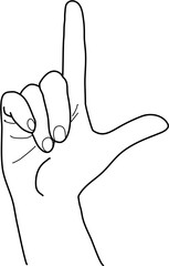 American sign language letter ASL
