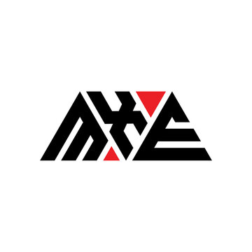 MXE triangle letter logo design with triangle shape. MXE triangle logo design monogram. MXE triangle vector logo template with red color. MXE triangular logo Simple, Elegant, and Luxurious Logo...