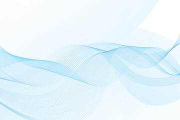 Abstract vector horizontal background. A grid of smooth wavy blue lines, a design element, an imitation of a veil.